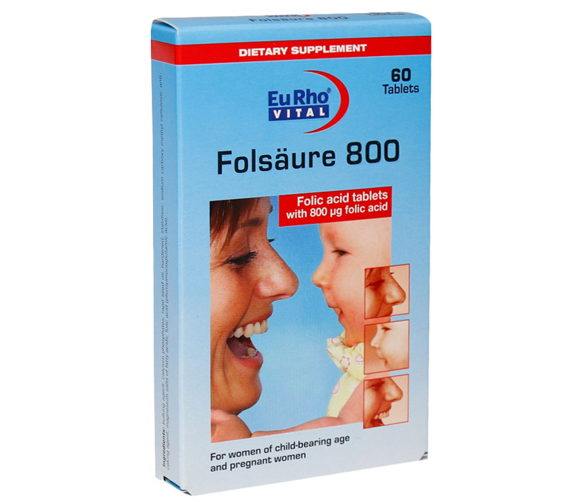 قرص فولیک اسید 800 یوروویتال 60 عددی